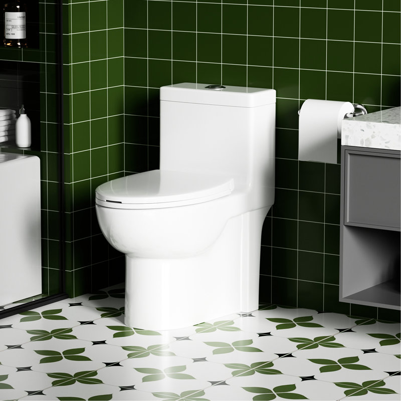 Gloss White 003 Toilet, 1.28 Single Flush, Water Saving, Comfort Height, Soft Close Seat 003, Relaxing Seat,