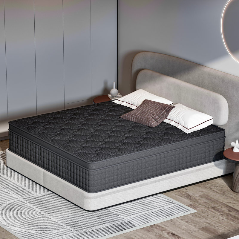 Mattress Hybrid Mattress Eurotop With Gel Open Cell Foam Motion Isolation Individually Wrapped Pocket Coils Pressure Relief Mattress