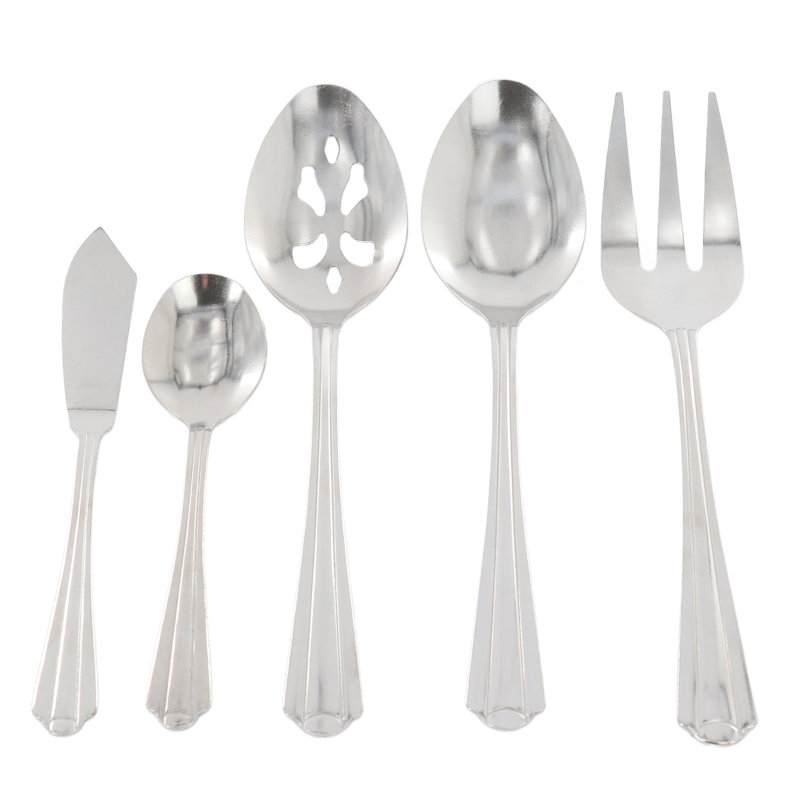 Gibson Taquan 45 Piece Stainless Steel Flatware Set in Silver