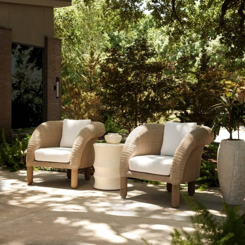 Fielder Outdoor Teak Lounge Chair