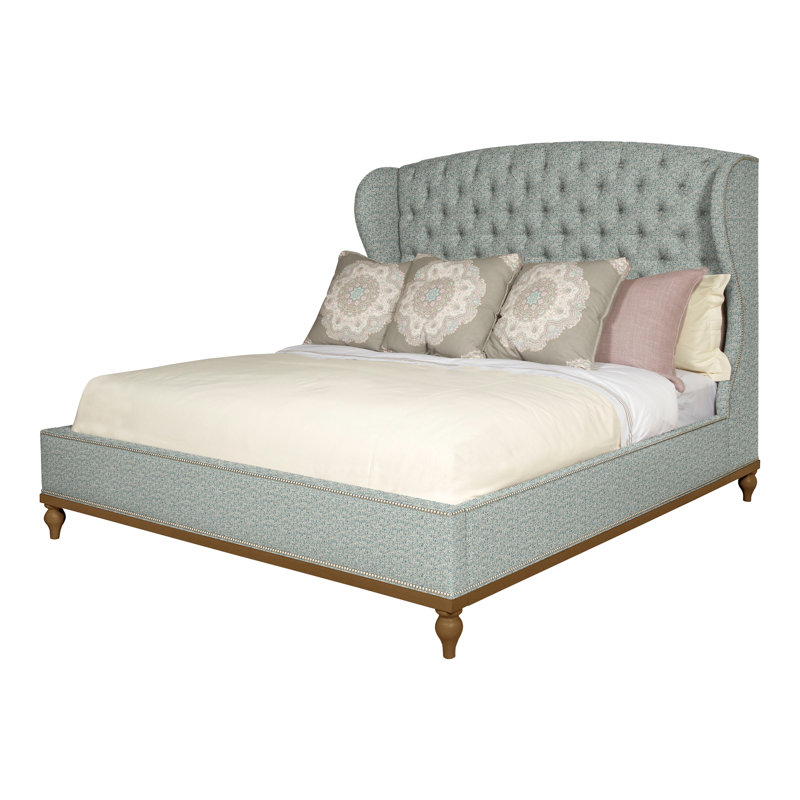 Emma Queen Upholstered Panel Bed, Navajo, Yes, Tuck Water