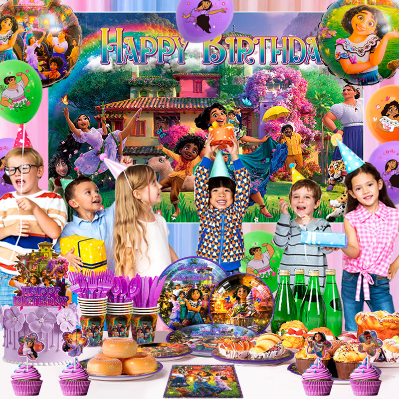 Ensemble de décorations de fête d'anniversaire Encanto, 114 pièces Encanto