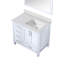 Meuble-lavabo l 36 po x P 22 po, plateau en marbre de culture décalé à droite et miroir de 34 po-1054830423