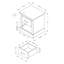 Table d'appoint peu encombrante avec tiroir de rangement et tablette ouverte