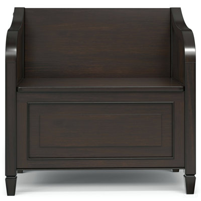Banc de rangement en bois massif Connaught