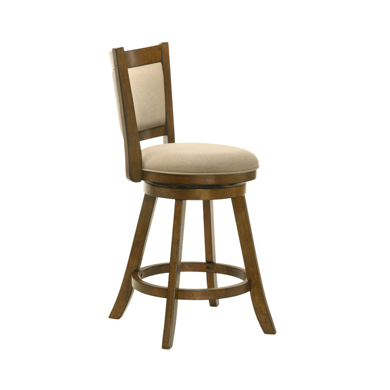 Tabouret de bar de cuisine pivotant à hauteur de comptoir Aiden, Beige, 3, Tabouret de comptoir (siège d'une hauteur de 24,6