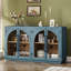 Buffet 60,02 "avec rangement, buffet en bois à 4 portes avec tablettes réglables pour la salle à manger et le salon-2123714606