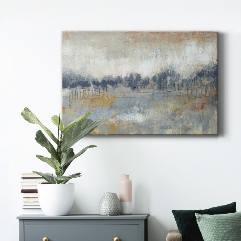 Cool Grey Horizon II - Wrapped Canvas Print, 40" H x 60" W x 1.5" D