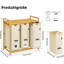 Rangement en bambou pour panier à linge-128614595