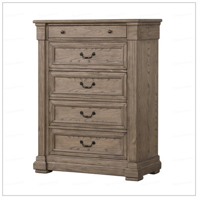 Weathered   Chest  Transitional Style Metal Slide Glides English Dovetail Drawers Metal Handles And Knobs Bedroom Furniture