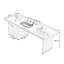 Bureau rectangulaire blanc et noyer clair-38879560-38879563