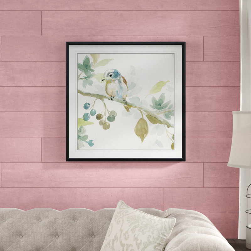 Spring Melody II - impression sur papier, H 28 po x l 28 po x P 2 po, Cadre noir