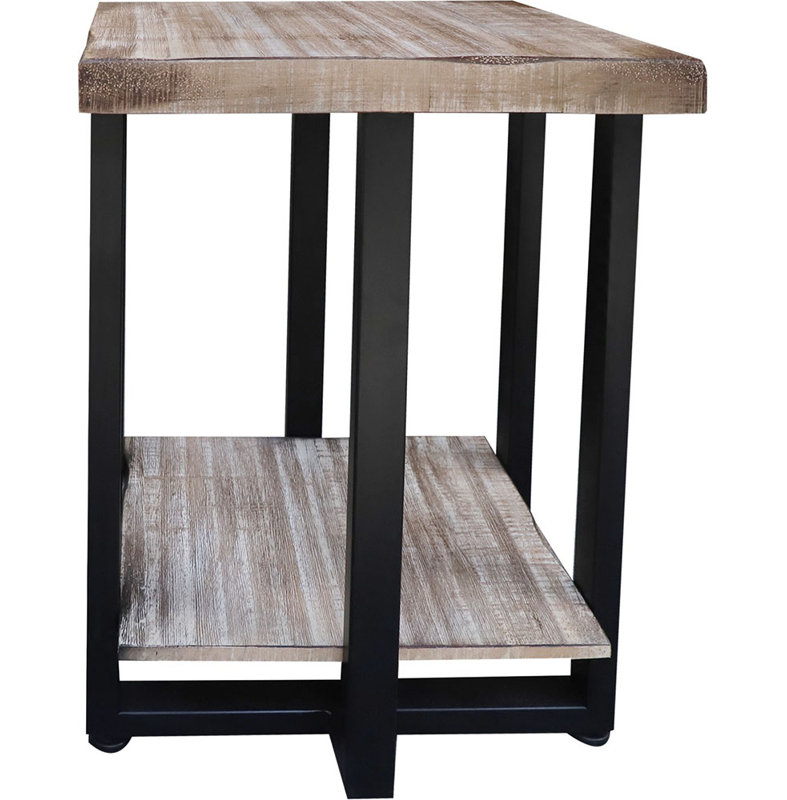 Rahul Solid Wood Frame End Table with Storage