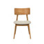 Ensemble de salle à manger décontracté 7 pièces pour table et chaises d'appoint en tissu beige