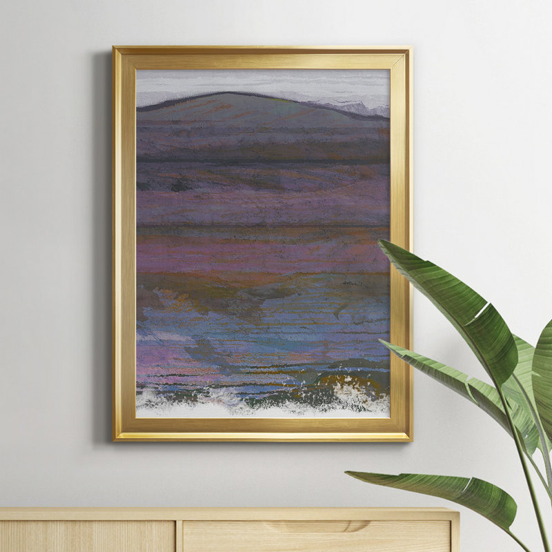 «Majestic Mountains I», reproduction encadrée de qualité supérieure, prête à être accrochée, Or