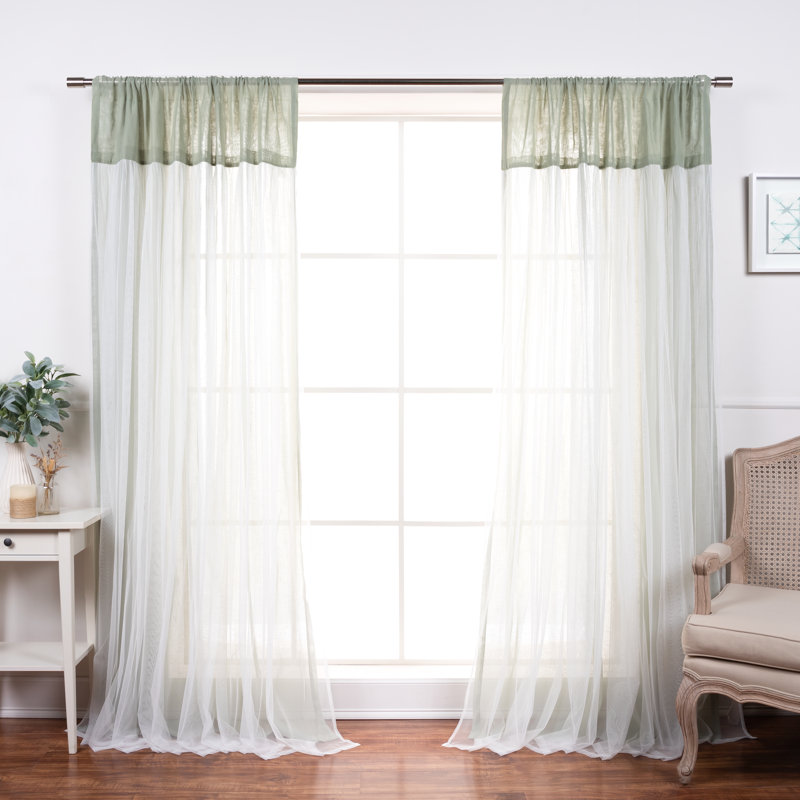 Duluth Sheer Curtain Pair, Reseda