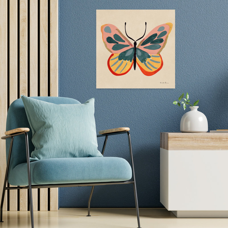 «Fluttering I Contemporary Butterfly Art», H 18 po x l 18 po