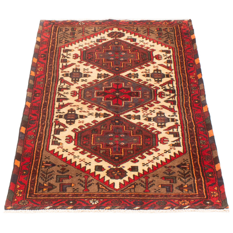 Tapis unique en laine 3 pi 3 po x 5 pi 1 po Yadeliz