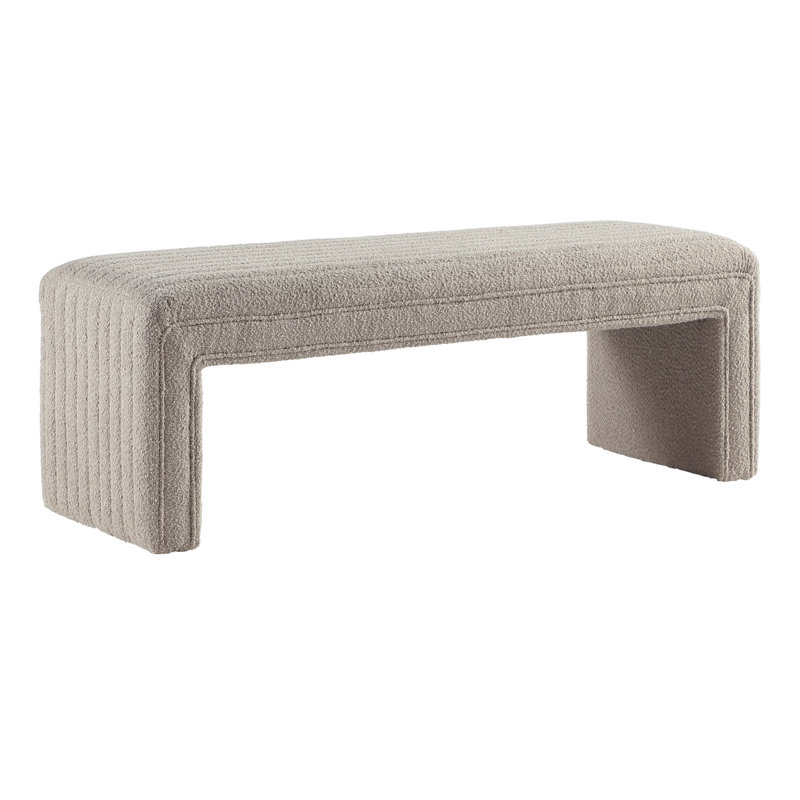 Banc rembourré Zino Boucle, Taupe
