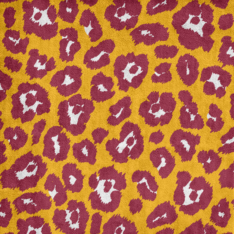Serviette de bain Lucida, Mélange polyester-coton, Jaune / blanc / rouge