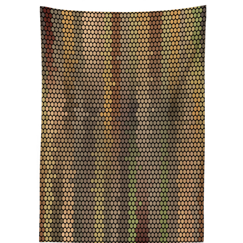 Earth Tones Tablecloth, 90" L x 60" W