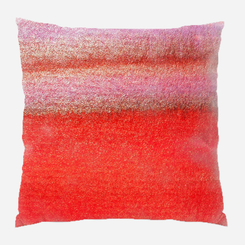 Coussin décoratif aquarelle Raci, Microsuède, Intérieur