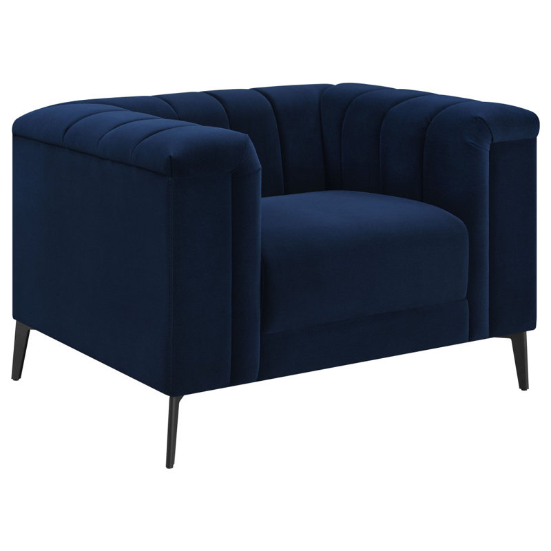 Chaise de salon bleue Darci