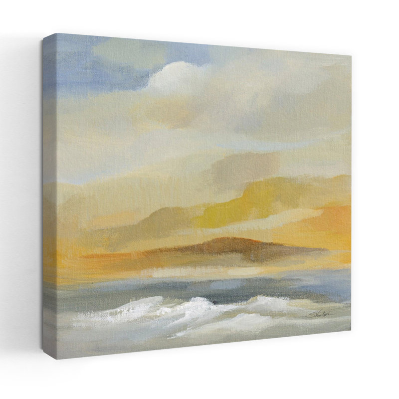Coastal Sandy Coast I avec plage, art de la plage, H 18 po x l 18 po