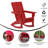 Beauton Commercial All-Weather Rocking Adirondack Chair with Swiveling Cupholder-1377591828