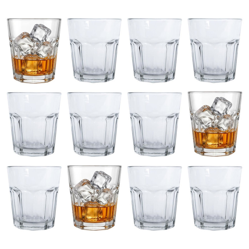 Argon Tableware Panelled Highball Glasses - 400ml - Pack of 6, Pack of 12, 285ml