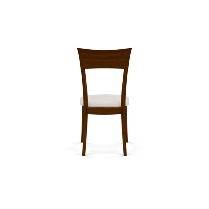 Ingrid Upholstered Dining Chair, Saddle Cherry, White Leather