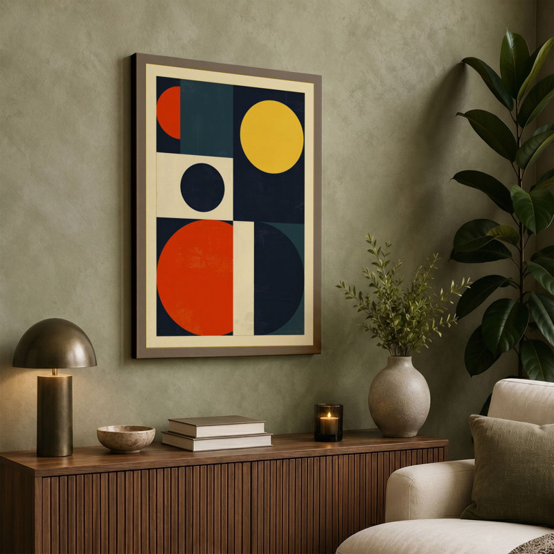 Balance Geometric - Wrapped Canvas, 36x24 - 91.4 x 61.0 cm, Black Border