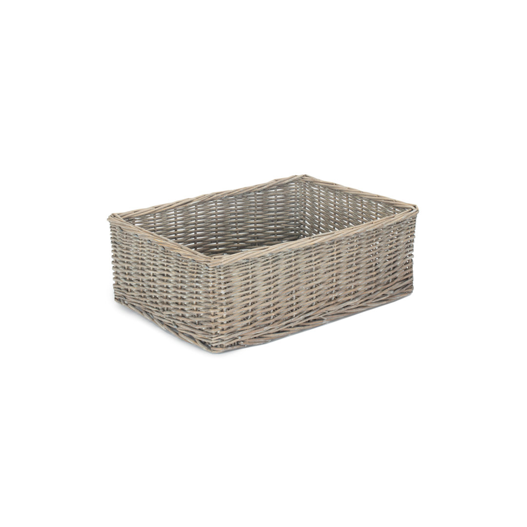 Lily Manor Wicker Storage Tray Basket