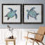 Bubble Blue Turtle I - ensemble de 2 peintures sur toile encadrées-1146726252-1146726227