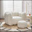 Luxueux fauteuil à billes en chenille avec mousse haute résilience, parfait pour des sièges confortables et polyvalents dans n'importe quelle pièce