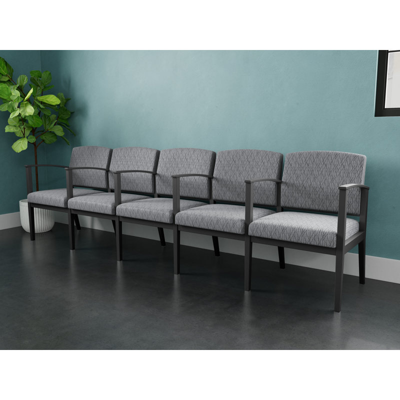 Structure en métal à 5 sièges Amherst, Vinyle gris anthracite Patriot Plus, Gris anthracite