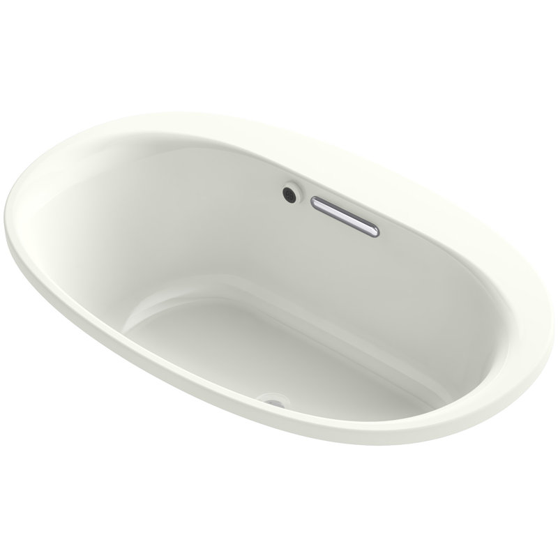 Underscore Oval Drop-in Bath with Bask Heated Surface, Dune