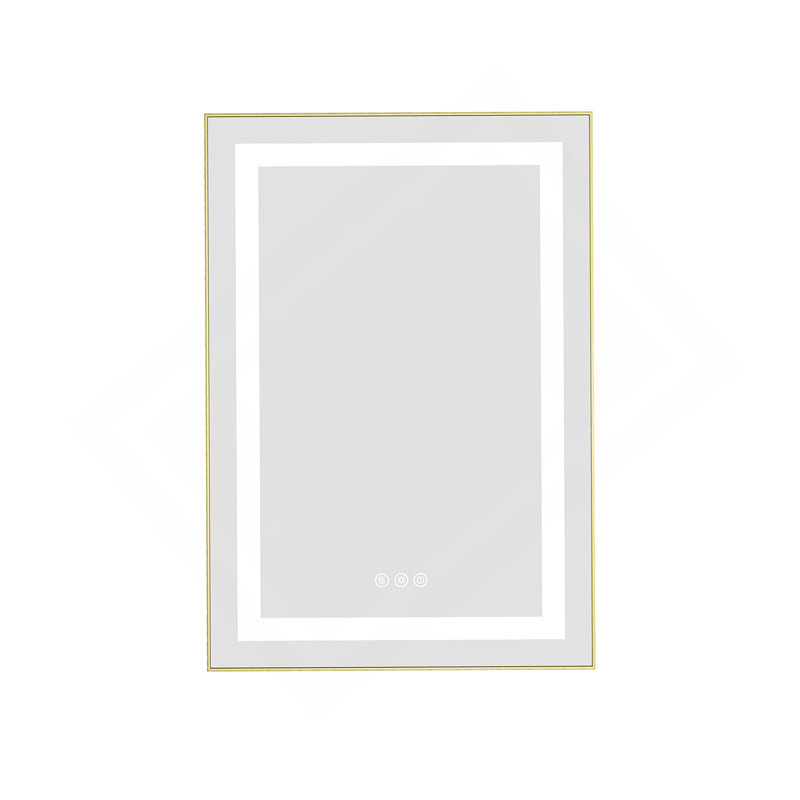 Miroir de salle de bain 20 po x 30 po à DEL avec façade et rétroéclairage, miroir de meuble-lavabo mural avec cadre en aluminium, antibuée, mémoire, 3 couleurs, gradation continue