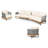 Braylon Outdoor 4-Piece Acacia Wood Woven Rope Conversation Set With Cushions (Table Not Included)