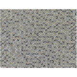 Cowhide Geometric Area Rug in Gray