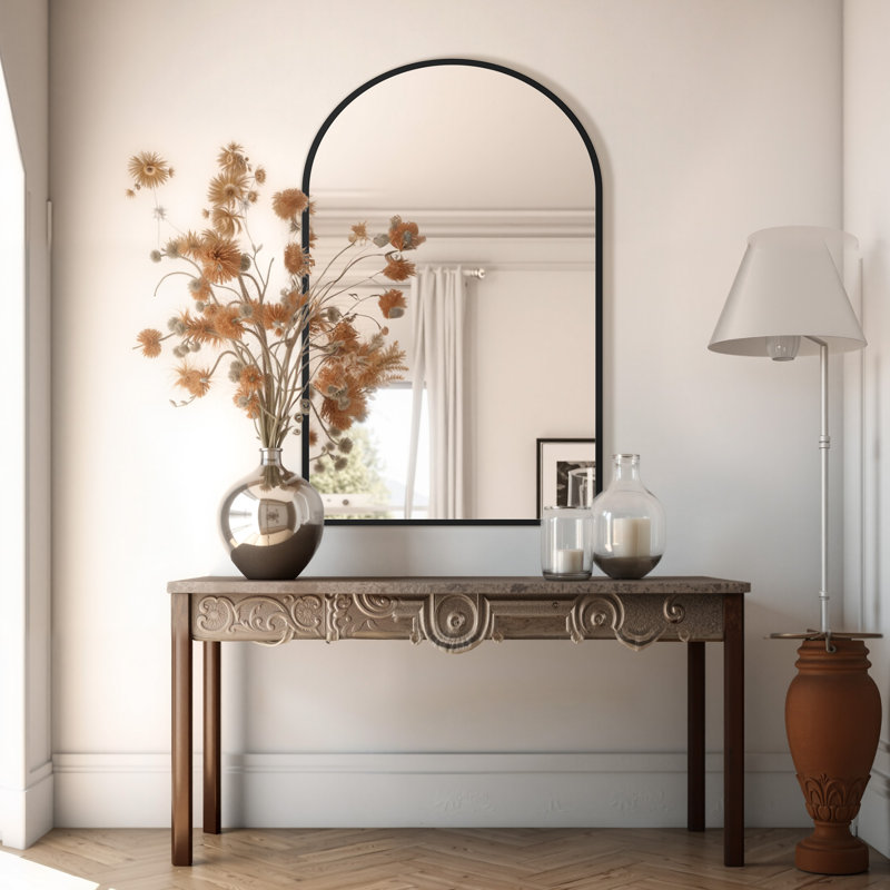 Miroir en aluminium, Noir, 36 po x 24 po