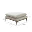 Dilan Ivory Linen 3-Piece Curved 126" Sectional with Ottoman