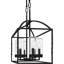 Lustre linéaire d'extérieur noir 6 lumières Ivannah
