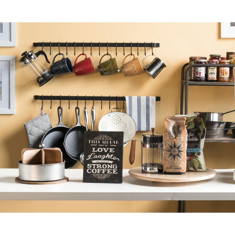 Iron Straight Wall Mounted Pot Rack