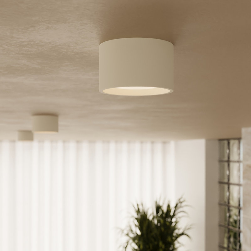 MODO Aluminium Flush Mount, Beige, 10x10x6 cm, 1 Light