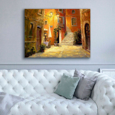 'Lighted Alley' by Haixia Liu, Canvas Wall Art