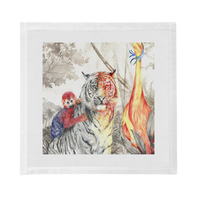 Arcadia Tiger Cotton Sateen Dinner Napkins