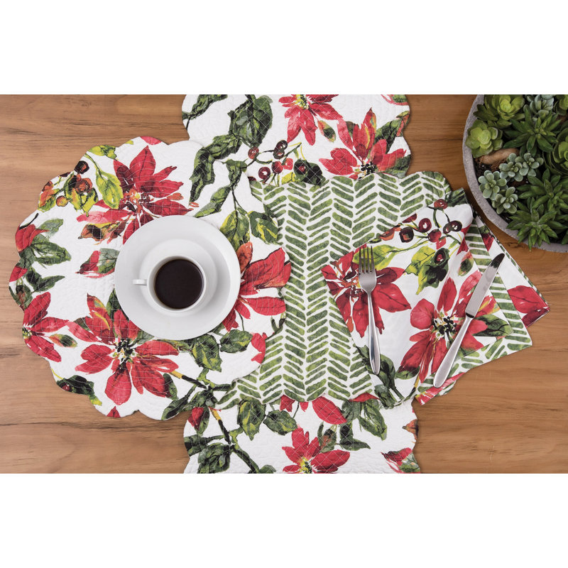 Chemin de table floral 100% coton Michener