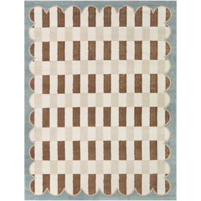 Tapis bleu / rouge Schroder
