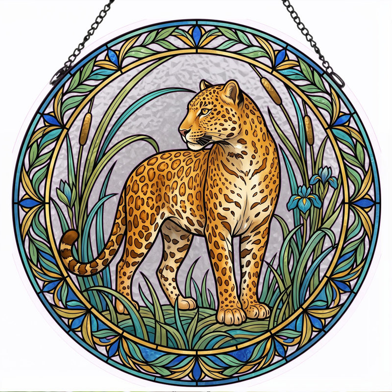 Vitrail Leopard, H 7,8 po